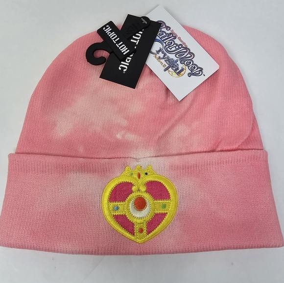 Sailor Moon Crystal Cosmic Heart Compact pink wash Beanie Brand new - Picture 1 of 4